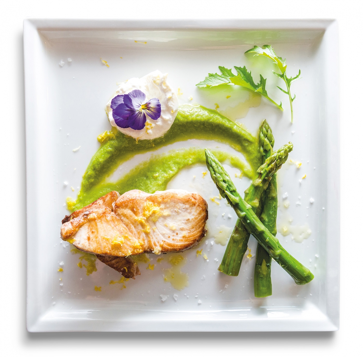 Frà Fiusch - Colori, geometrie, dettagli ricciola e asparagi