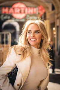 Michela Persico in piazza San Carlo