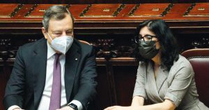 Fabiana Dadone con il Presidente del Consiglio Draghi