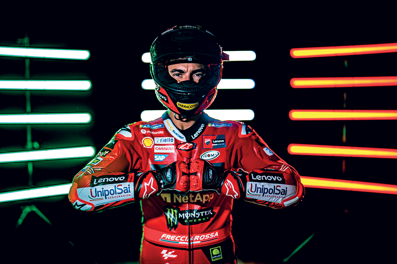 Pecco Bagnaia in tuta Ducati