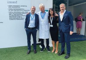 Dottor Marco Ribezzo, professor Giovanni Muto, Paola Colloraffi e dottor Alessandro Morteo - Clinica Santa Caterina
