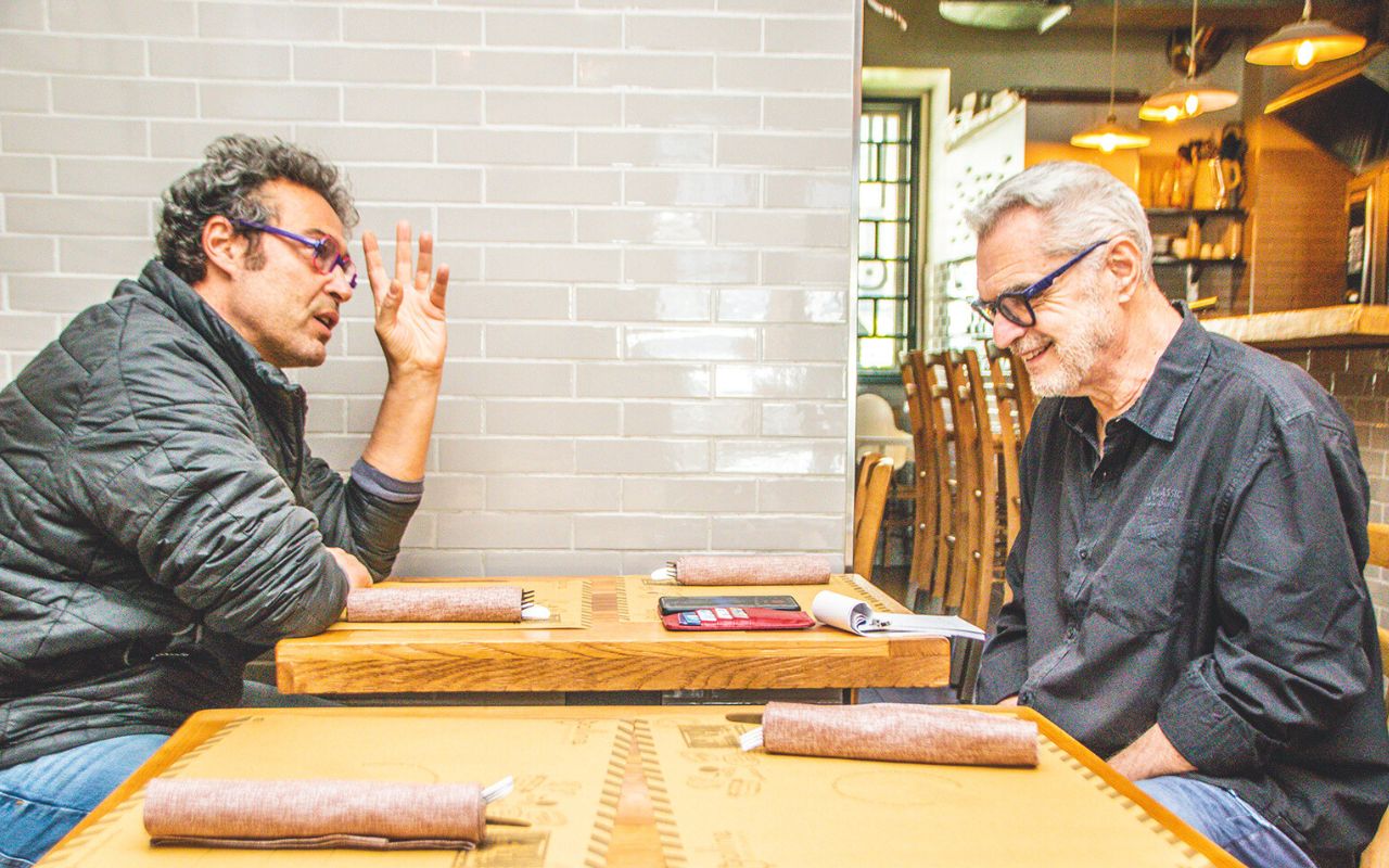 Beppe Gallina e Guido Barosio durante l’intervista