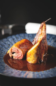 Tratto ristorante - Faraona, lardo, pera