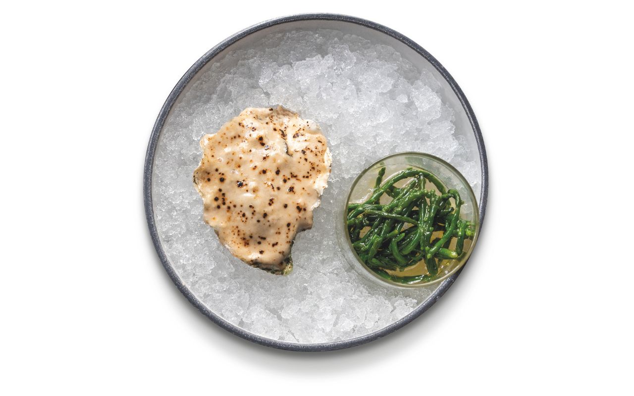 Tratto ristorante - Ostrica, salicornia e midollo