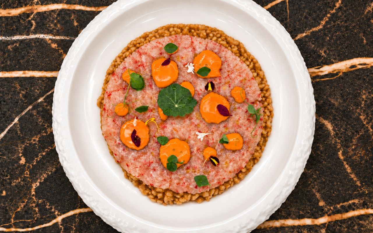 Francesca Camilla Pachera, una nuova chef per La Pista - Risotto Carnaroli al Certosino con gamberi rossi